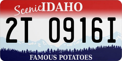 ID license plate 2T0916I