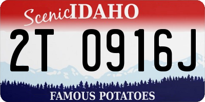 ID license plate 2T0916J