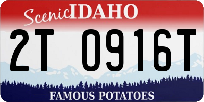 ID license plate 2T0916T