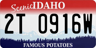 ID license plate 2T0916W