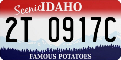 ID license plate 2T0917C