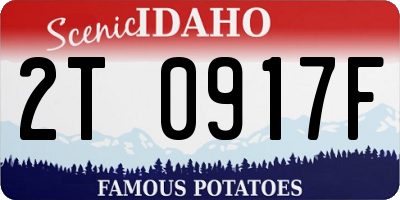 ID license plate 2T0917F