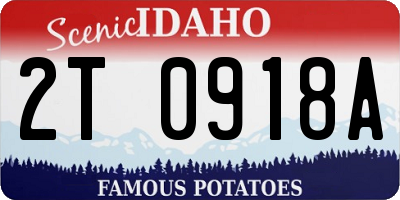 ID license plate 2T0918A