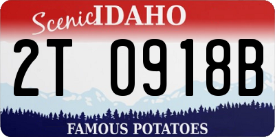 ID license plate 2T0918B