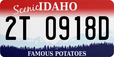 ID license plate 2T0918D
