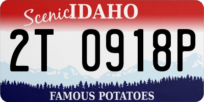ID license plate 2T0918P