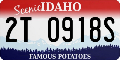 ID license plate 2T0918S