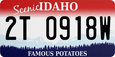ID license plate 2T0918W