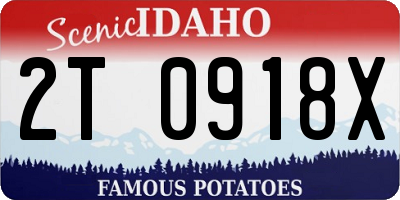 ID license plate 2T0918X
