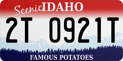 ID license plate 2T0921T