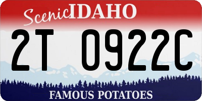 ID license plate 2T0922C