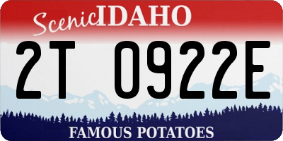 ID license plate 2T0922E