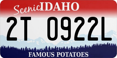 ID license plate 2T0922L