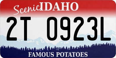 ID license plate 2T0923L