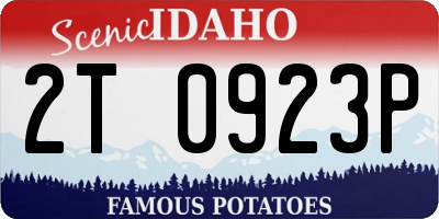 ID license plate 2T0923P