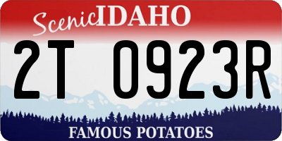 ID license plate 2T0923R