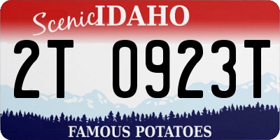 ID license plate 2T0923T