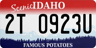 ID license plate 2T0923U