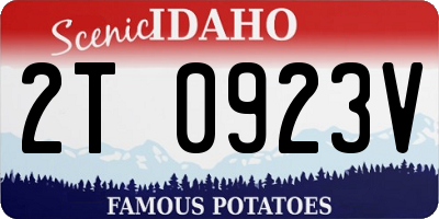ID license plate 2T0923V