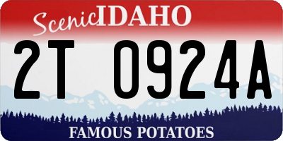 ID license plate 2T0924A