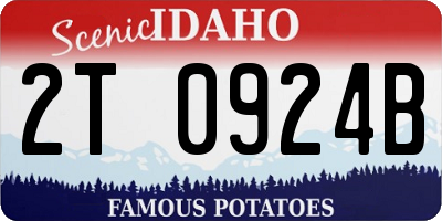 ID license plate 2T0924B