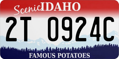ID license plate 2T0924C