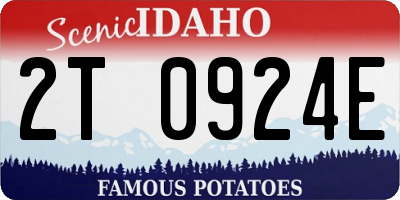 ID license plate 2T0924E