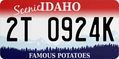 ID license plate 2T0924K
