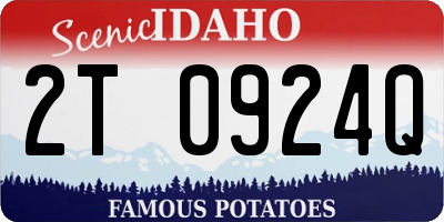 ID license plate 2T0924Q