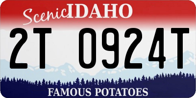 ID license plate 2T0924T