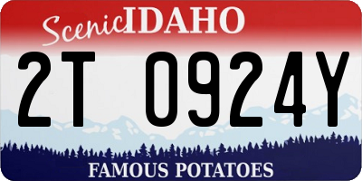 ID license plate 2T0924Y