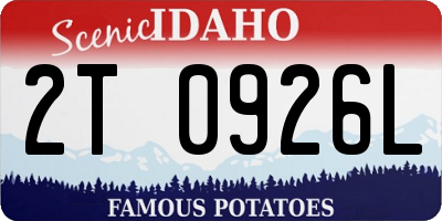 ID license plate 2T0926L