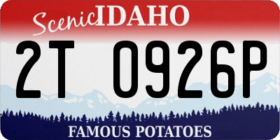 ID license plate 2T0926P