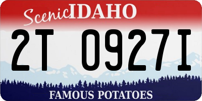ID license plate 2T0927I