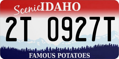 ID license plate 2T0927T
