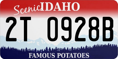 ID license plate 2T0928B