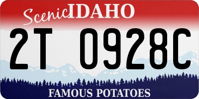 ID license plate 2T0928C