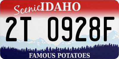 ID license plate 2T0928F
