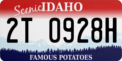 ID license plate 2T0928H