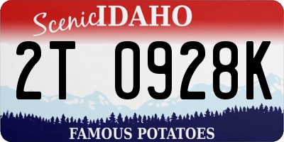 ID license plate 2T0928K