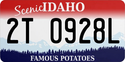 ID license plate 2T0928L