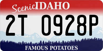 ID license plate 2T0928P