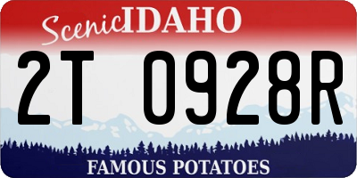ID license plate 2T0928R