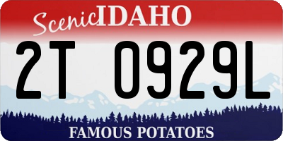 ID license plate 2T0929L