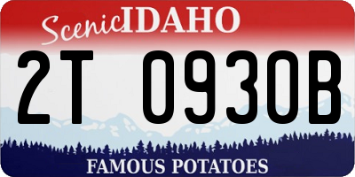 ID license plate 2T0930B