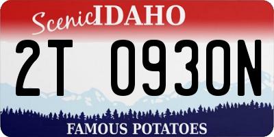 ID license plate 2T0930N