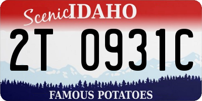 ID license plate 2T0931C