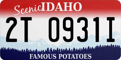 ID license plate 2T0931I