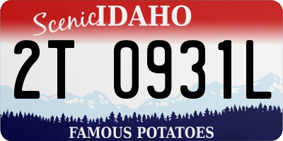 ID license plate 2T0931L