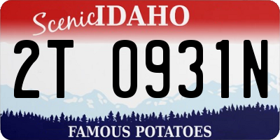 ID license plate 2T0931N